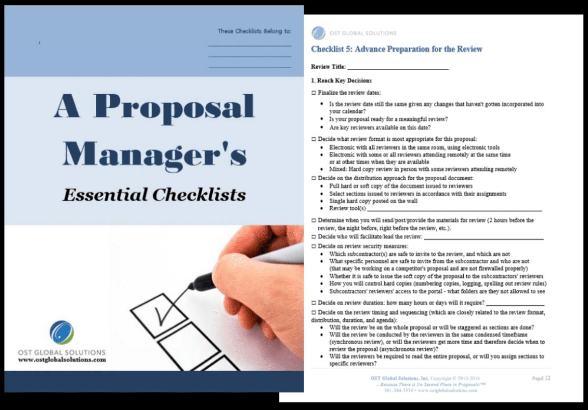 Improving Your Government Proposals’ Pwin Part 6 Use Checklists and Templates 2