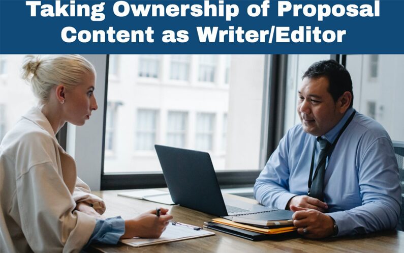 Taking Ownership of Proposal Content as Writer/Editor