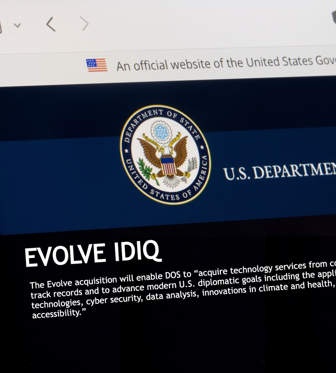 Update on State Department’s $10 Billion Evolve Contract