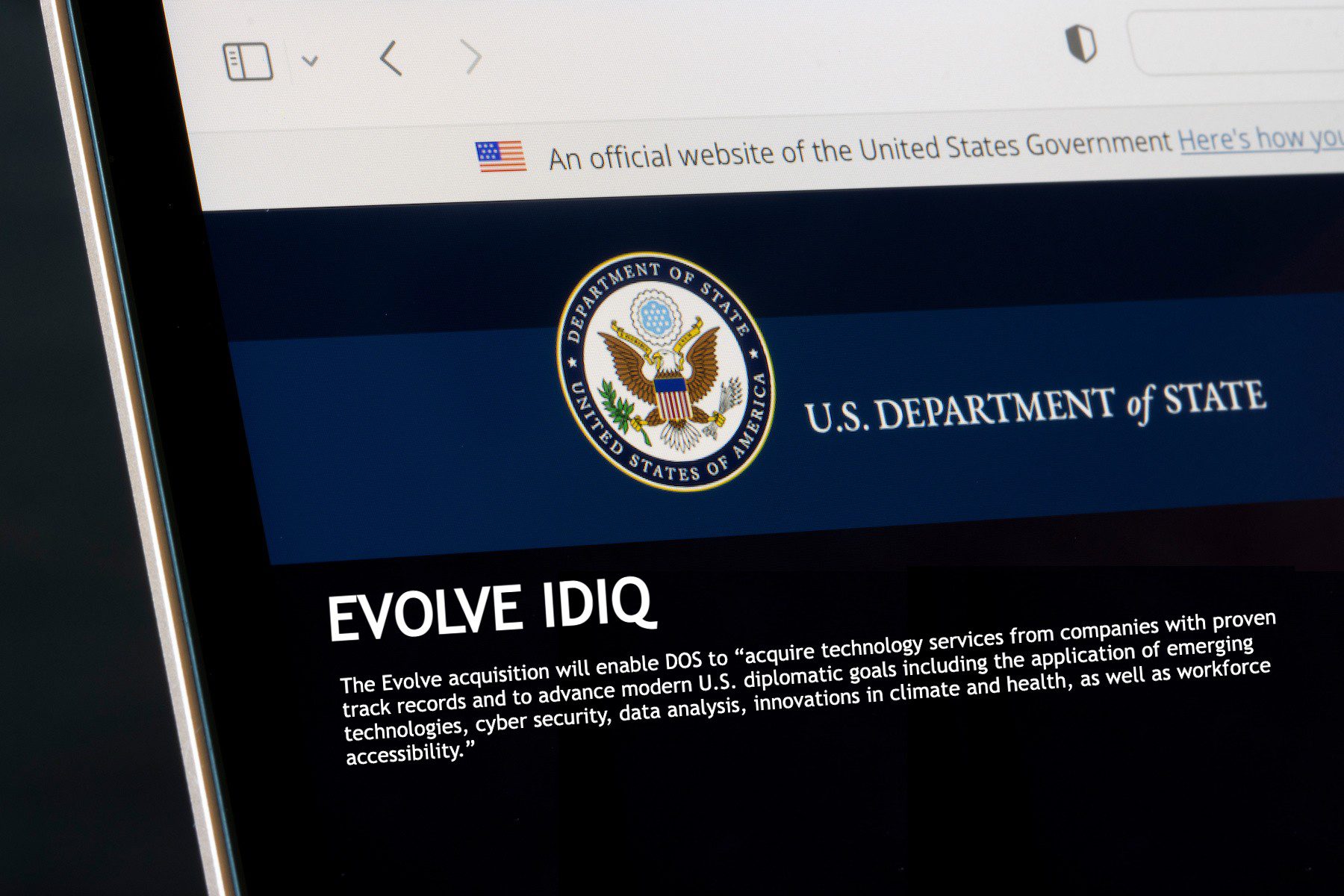 Update on State Department’s $10 Billion Evolve Contract
