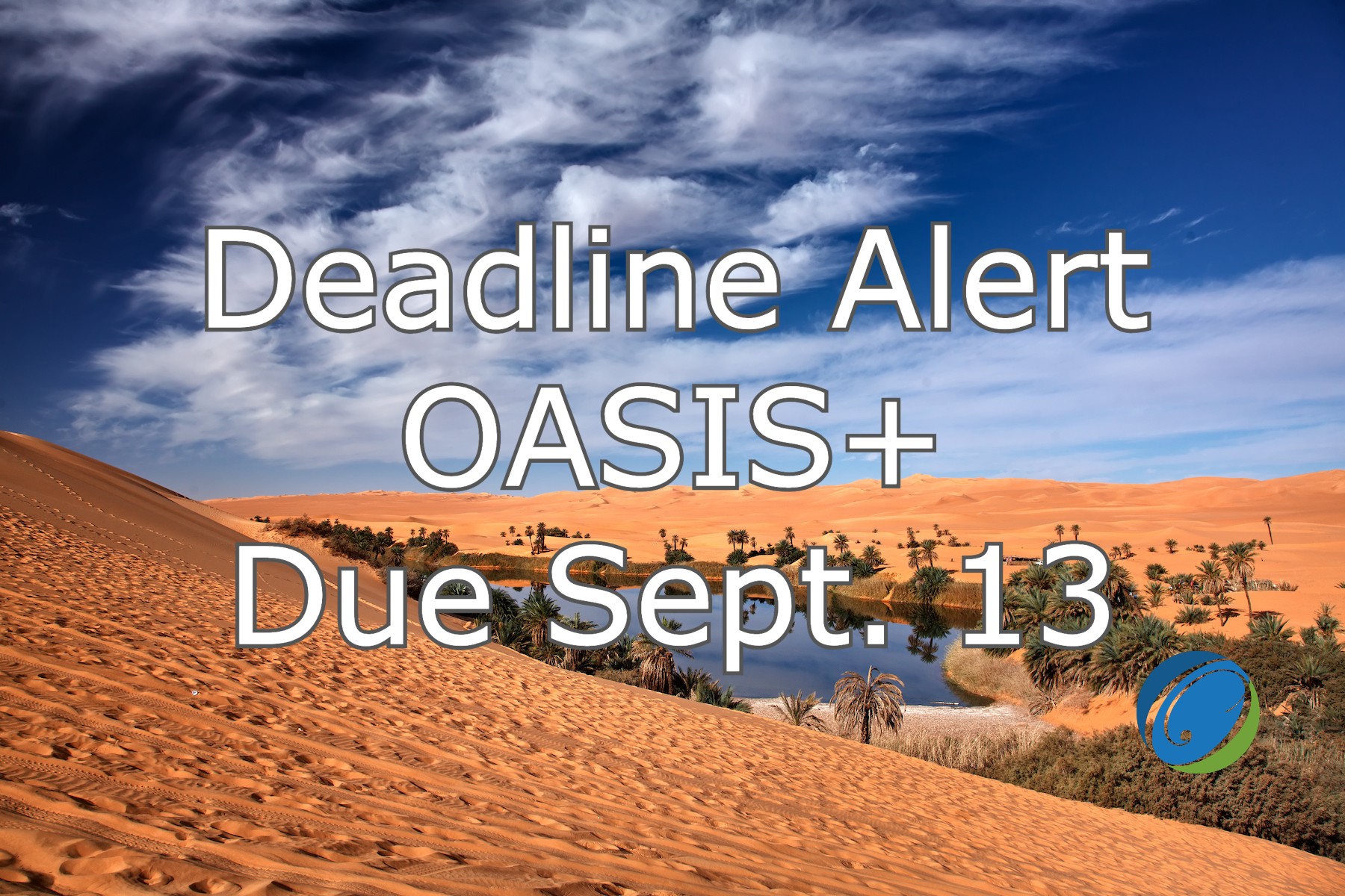 Deadline Alert: OASIS+ is Due Sept. 13. Are You Ready?
