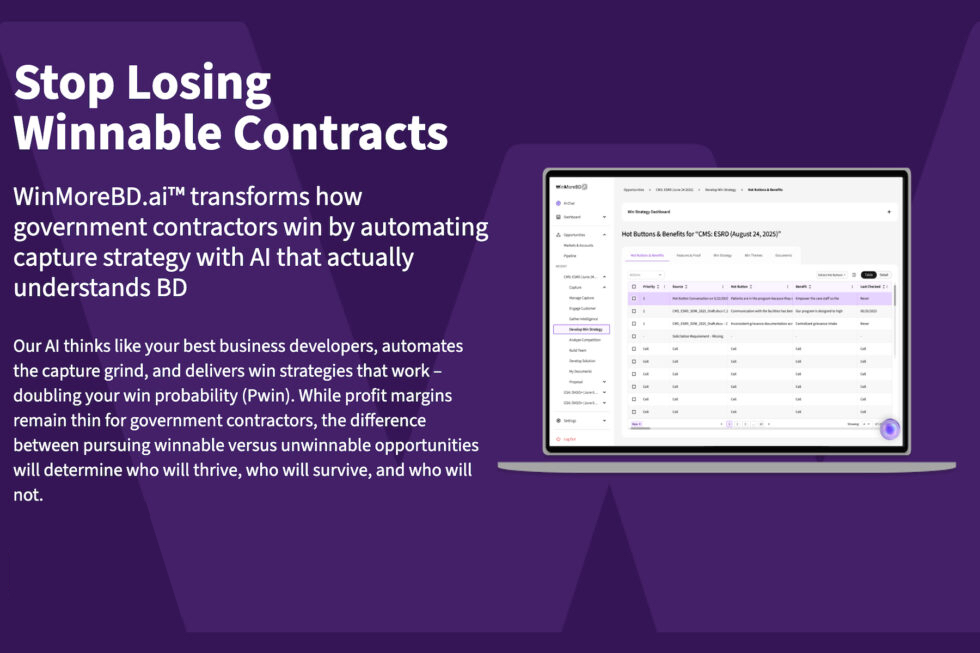 WinMoreBD.ai™ — AI that actually understands Government BD