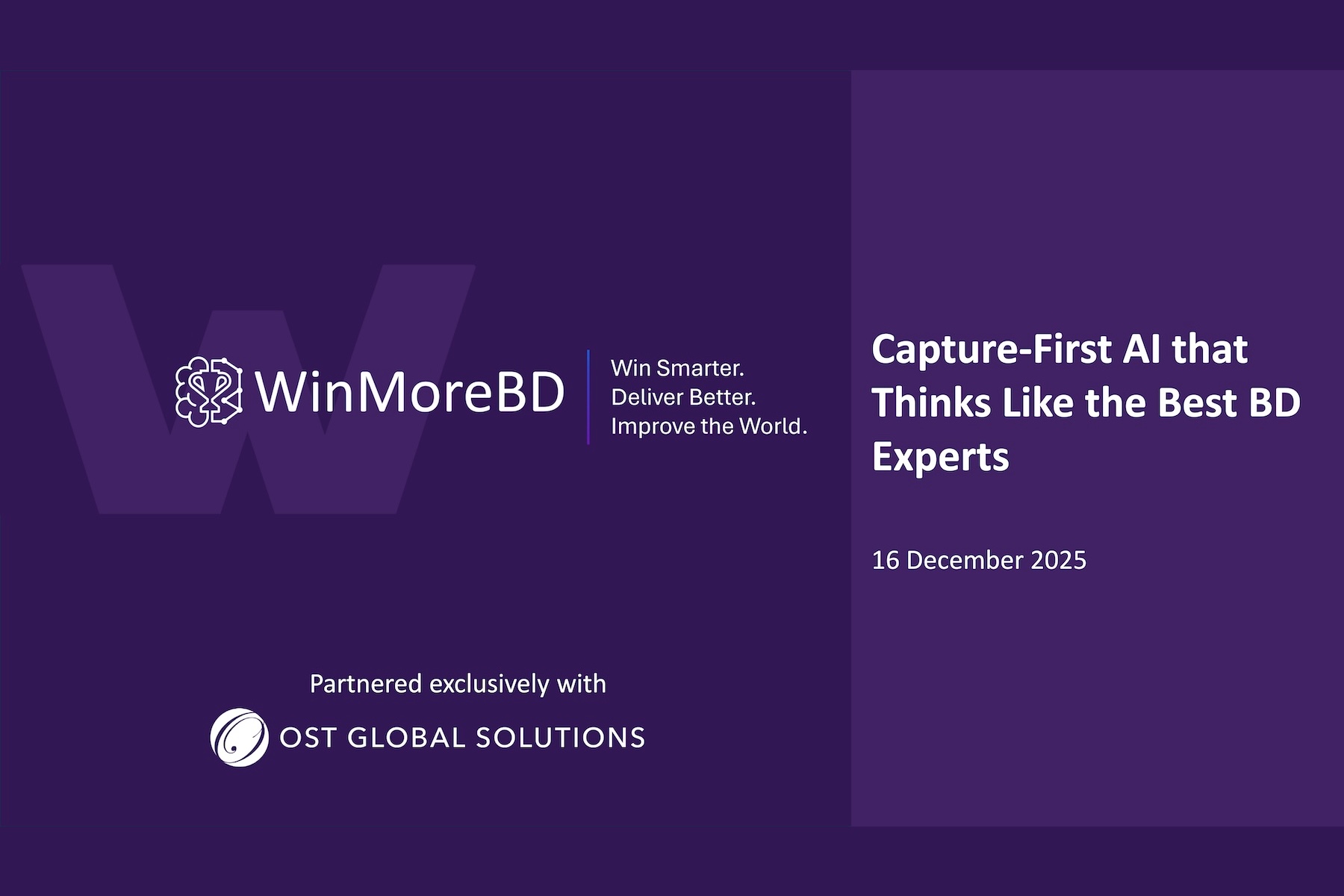 Webinar Recap: Capture-First AI that Thinks Like the Best BD Experts – WinMoreBD AI