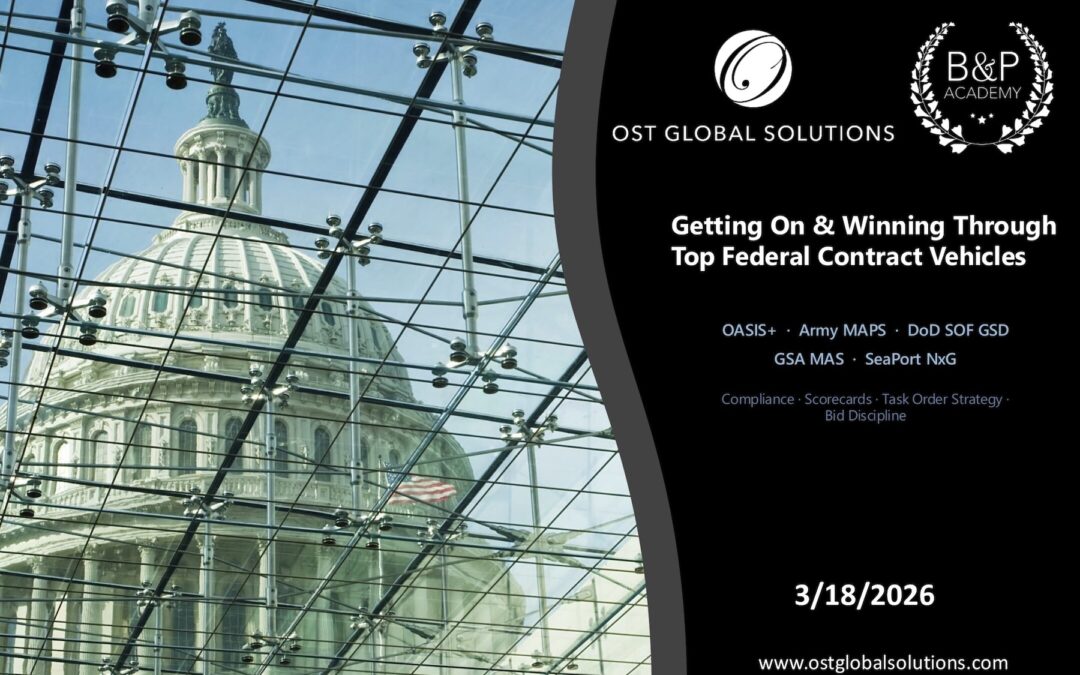 Webinar Recap: IDIQ and Schedule Onboarding — OASIS+, Army MAPS, DoD SOF GDS / GSA MAS / SeaPort
