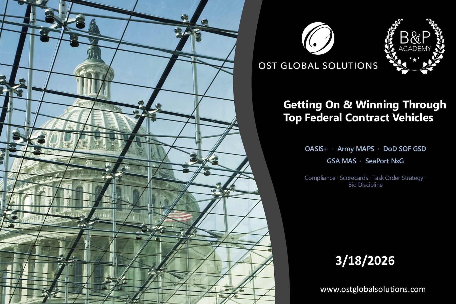 Webinar Recap: IDIQ and Schedule Onboarding — OASIS+, Army MAPS, DoD SOF GDS / GSA MAS / SeaPort