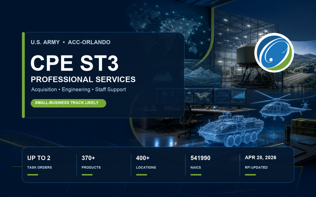 Army CPE ST3 Professional Services Opportunity
